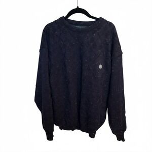 Oscar Jacobson Wool Windstopper‎ Lined Crew Neck Sweater Mens XL Knit